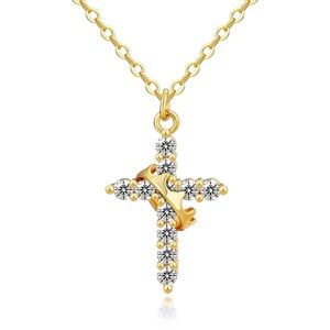 Dainty Gold Cross Pendant Necklace